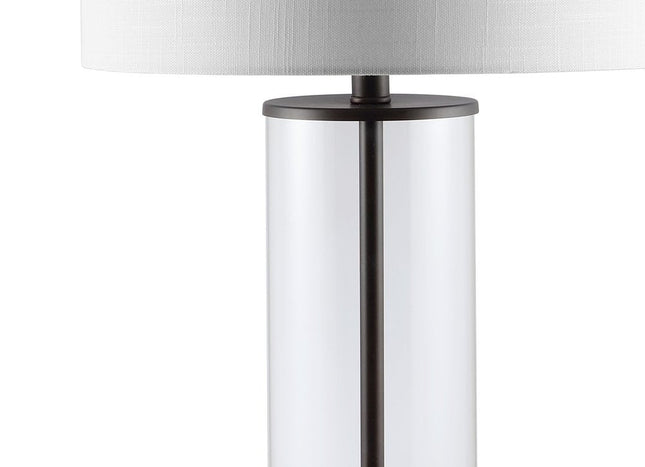 29" Antiqued Bronze Table Lamp With Drum Shade HomeRoots