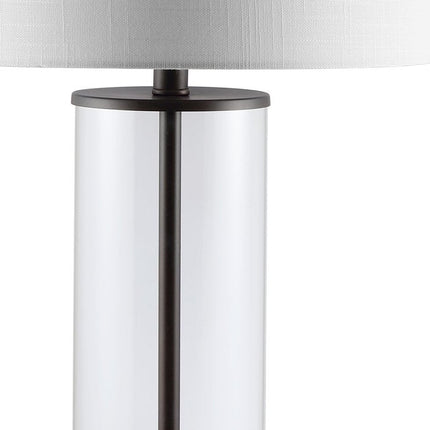 29" Antiqued Bronze Table Lamp With Drum Shade HomeRoots