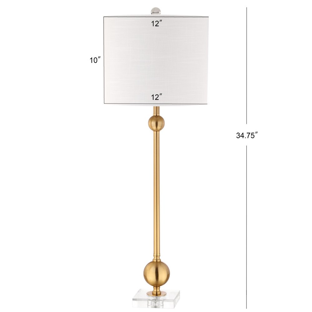 Set of Two 35" Clear Novelty Table Lamps LED With Drum Shades