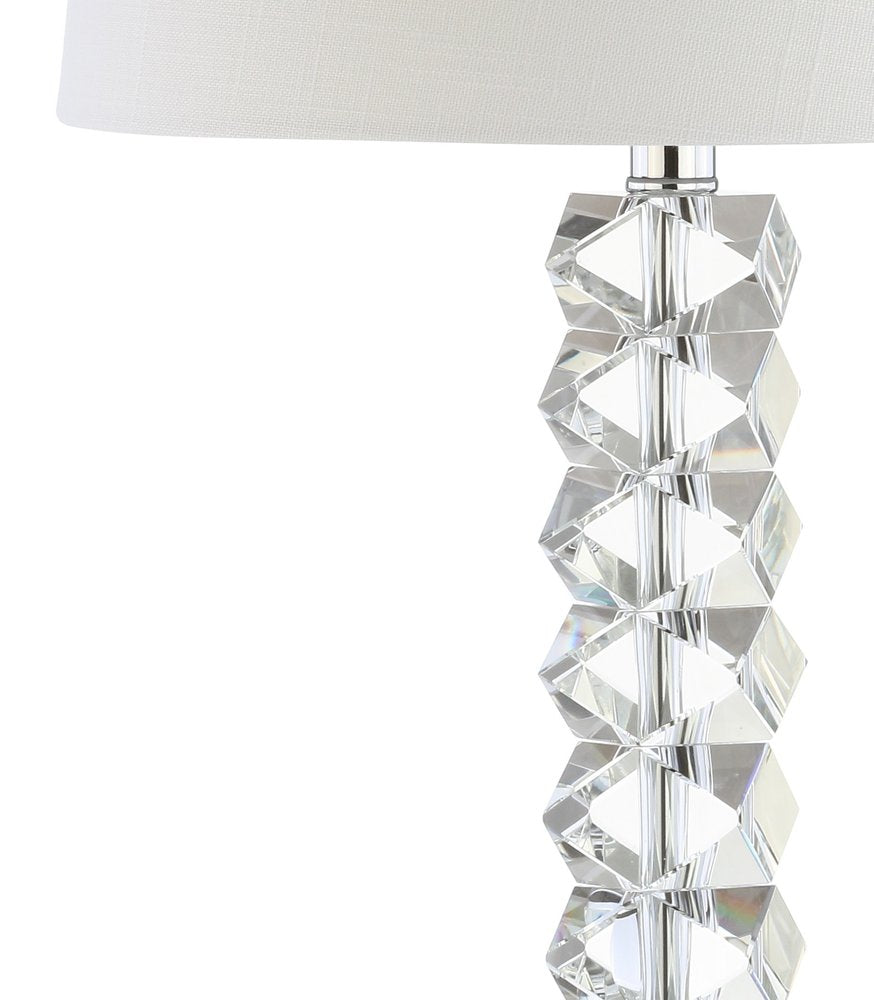 26" Clear Novelty Table Lamp LED With Drum Shade
