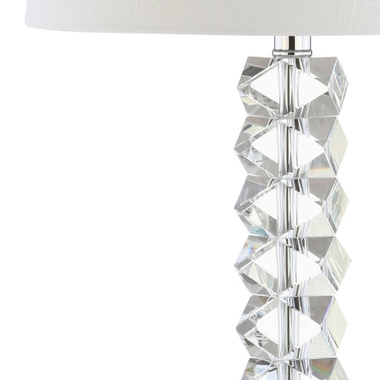 26" Clear Novelty Table Lamp With Drum Shade HomeRoots
