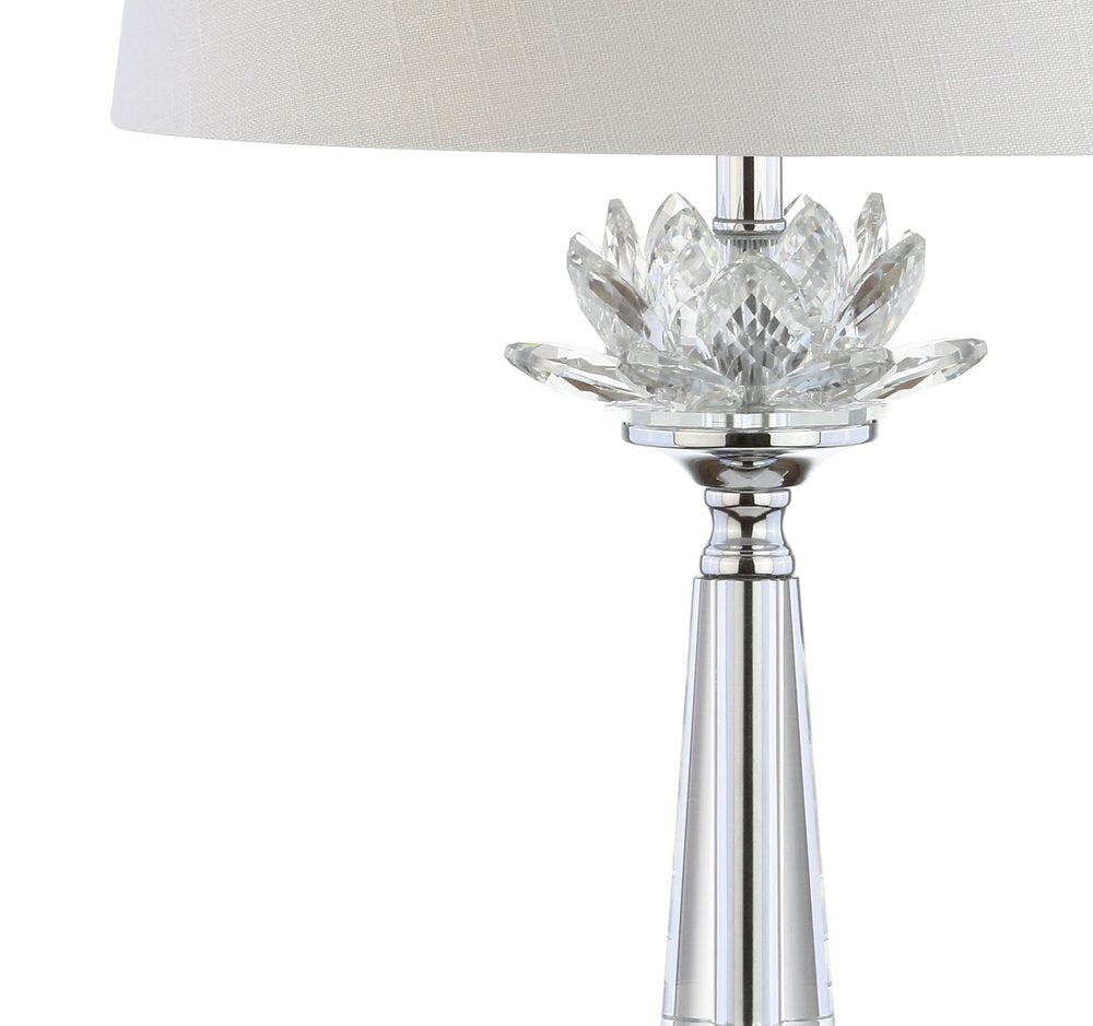 25" Clear Novelty Table Lamp LED With Drum Shade