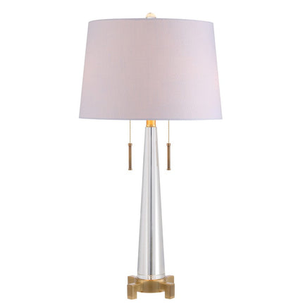 30" Gold Novelty Table Lamp With Empire Shade HomeRoots