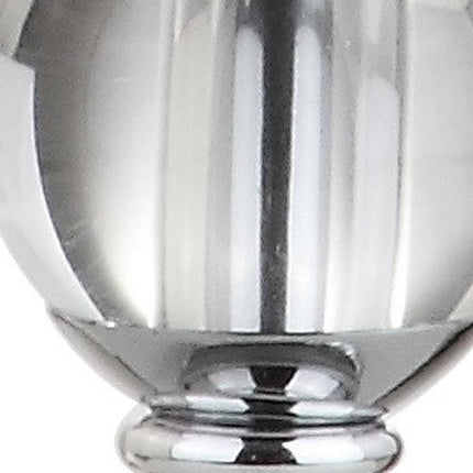 20" Silver And Clear Novelty Desk Lamp With Empire Shade HomeRoots