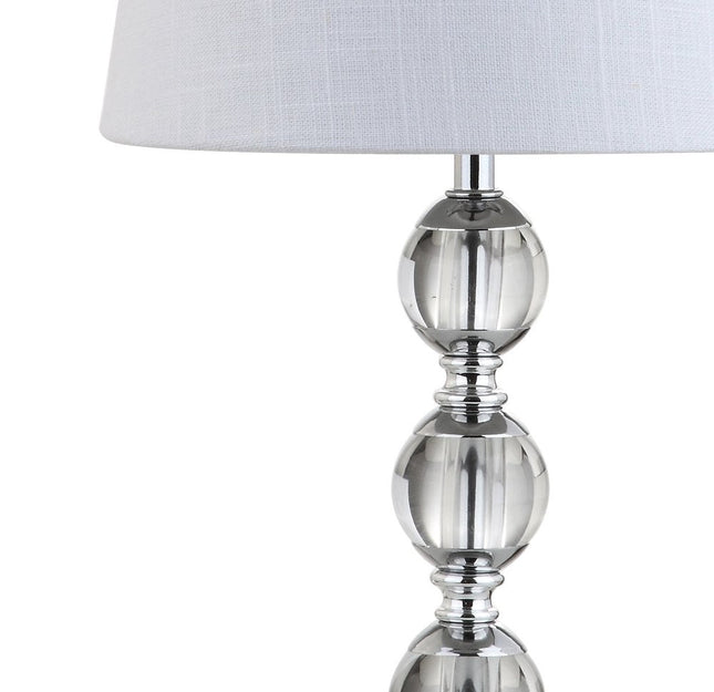 20" Silver And Clear Novelty Desk Lamp With Empire Shade HomeRoots
