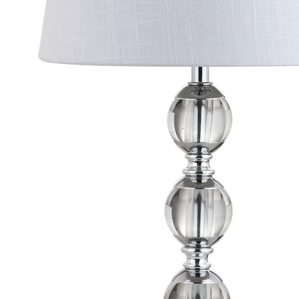 20" Silver And Clear Novelty Desk Lamp With Empire Shade HomeRoots