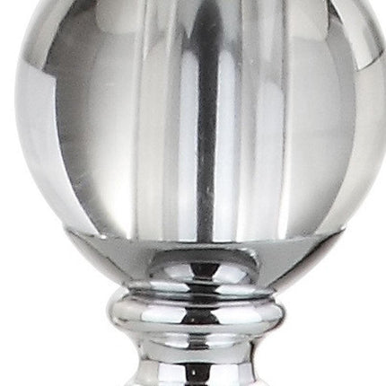 20" Silver And Clear Novelty Desk Lamp With Empire Shade HomeRoots
