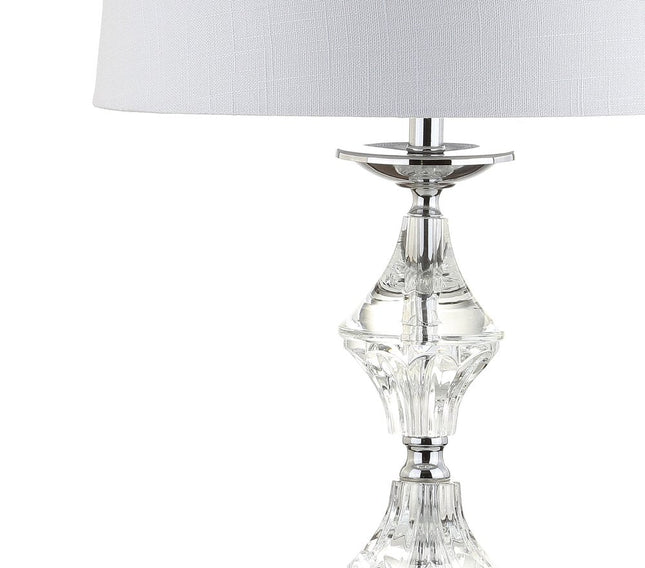 Set of Two 28" Silver Novelty Bedside Lamps With Drum Shades HomeRoots