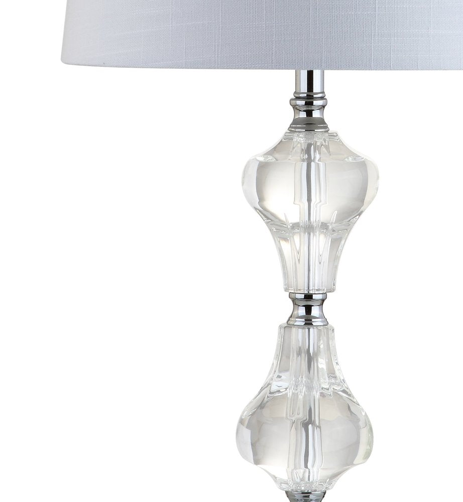 26" Silver Novelty Table Lamp LED With Empire Shade