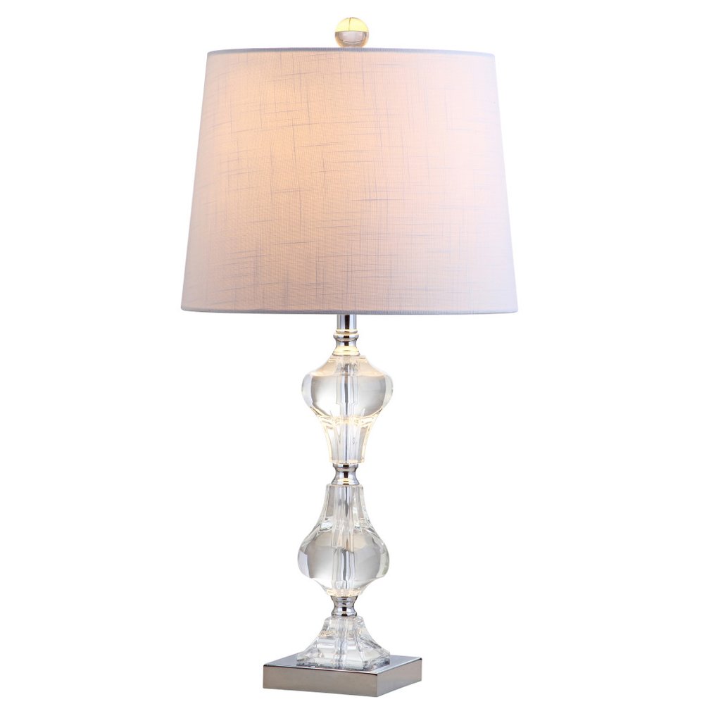 26" Silver Novelty Table Lamp LED With Empire Shade