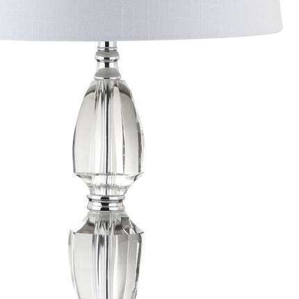27" Silver Novelty Bedside Lamp With Drum Shade HomeRoots