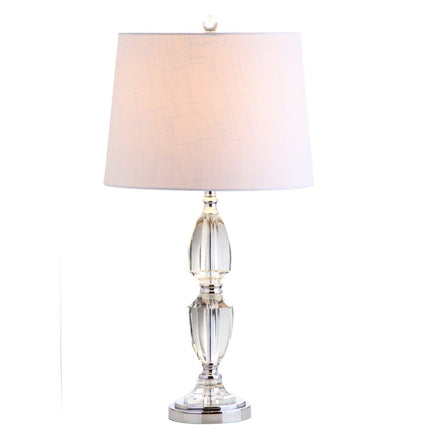 27" Silver Novelty Bedside Lamp With Drum Shade HomeRoots