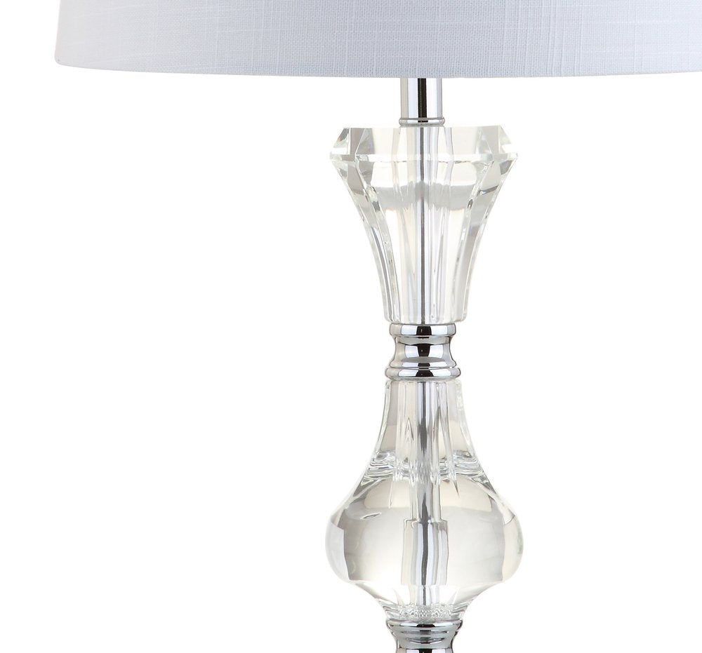 25" Silver Novelty Table Lamp LED With Empire Shade