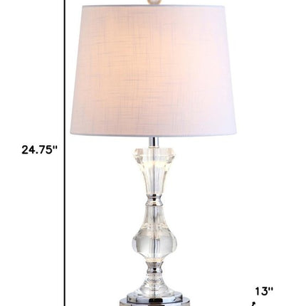 25" Silver Urn Table Lamp With Empire Shade HomeRoots