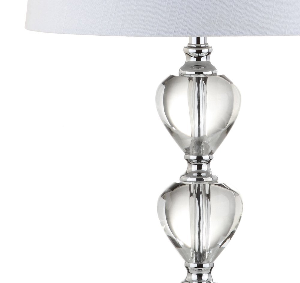 27" Silver Novelty Table Lamp LED With Drum Shade