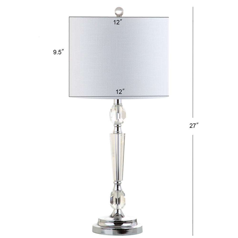 Set of Two 27" Silver Novelty Table Lamps LED With Drum Shades