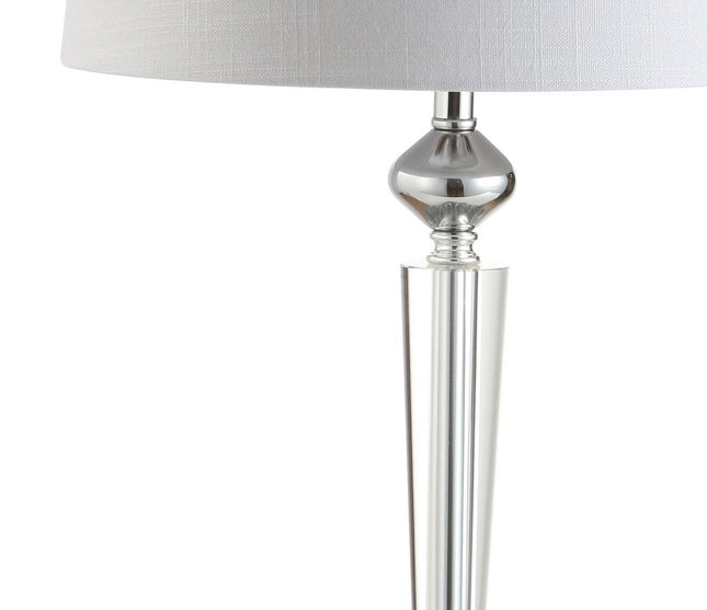 28" Silver Table Lamp With Drum Shade HomeRoots