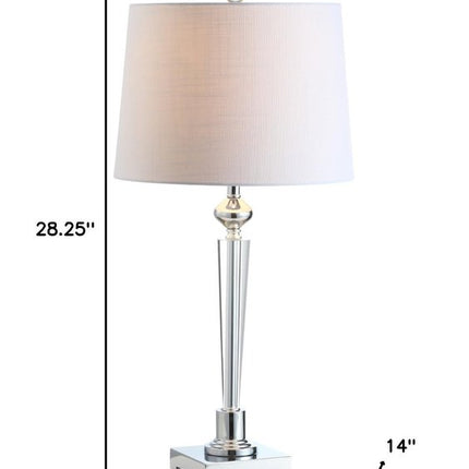 28" Silver Table Lamp With Drum Shade HomeRoots