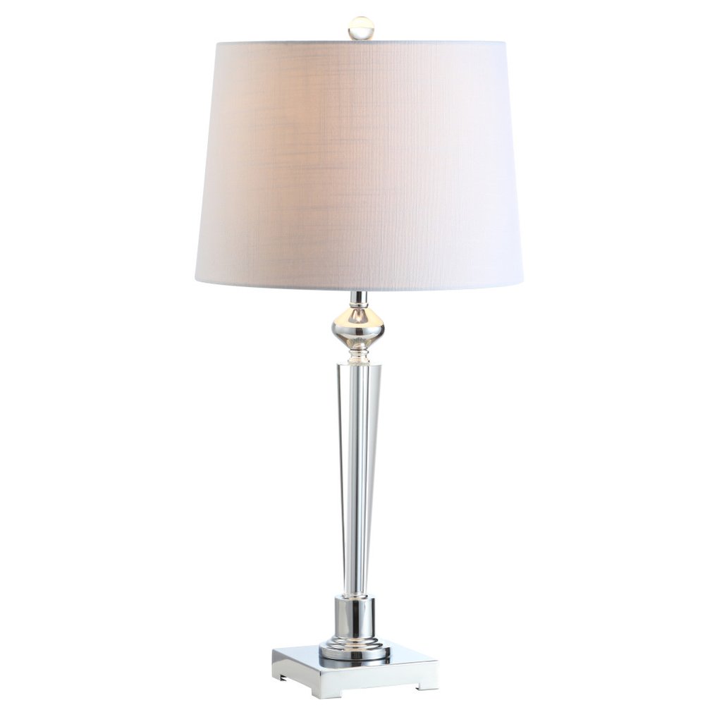 28" Silver Novelty Table Lamp LED With Drum Shade