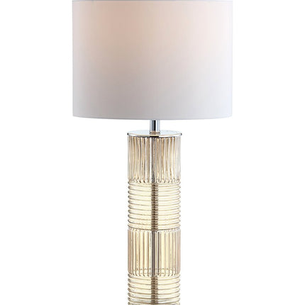 30" Clear Table Lamp With Drum Shade HomeRoots