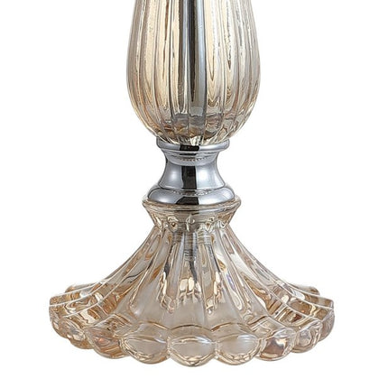 Set of Two 33" Champagne Novelty Table Lamps With Globe Shades HomeRoots