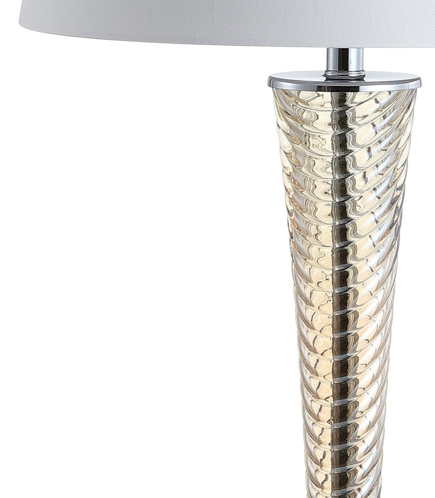 Set of Two 32" Champagne Novelty Table Lamps LED With Globe Shades