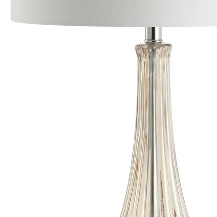33" Clear Urn Buffet Lamp With Drum Shade HomeRoots