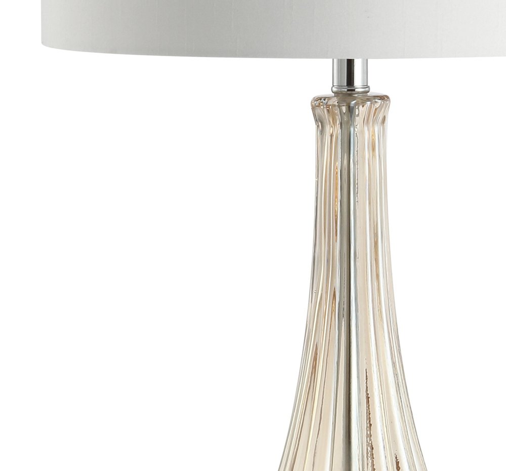 33" Clear Novelty Table Lamp LED With Drum Shade