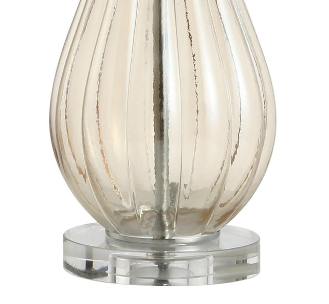 33" Clear Urn Buffet Lamp With Drum Shade HomeRoots