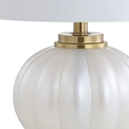 18" Clear Novelty Bedside Lamp With Drum Shade HomeRoots