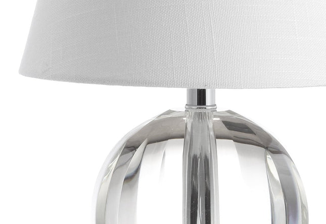 16" Clear Globe Bedside Lamp With Empire Shade HomeRoots