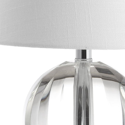 16" Clear Globe Bedside Lamp With Empire Shade HomeRoots