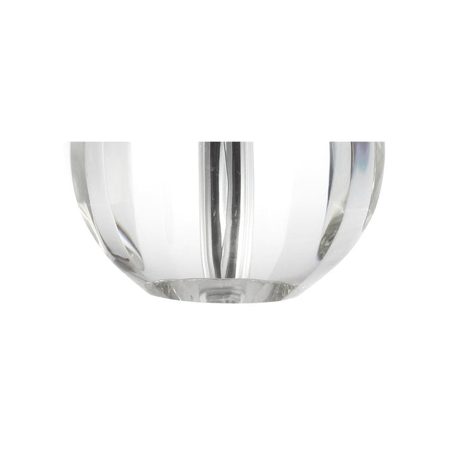 16" Clear Globe Bedside Lamp With Empire Shade HomeRoots
