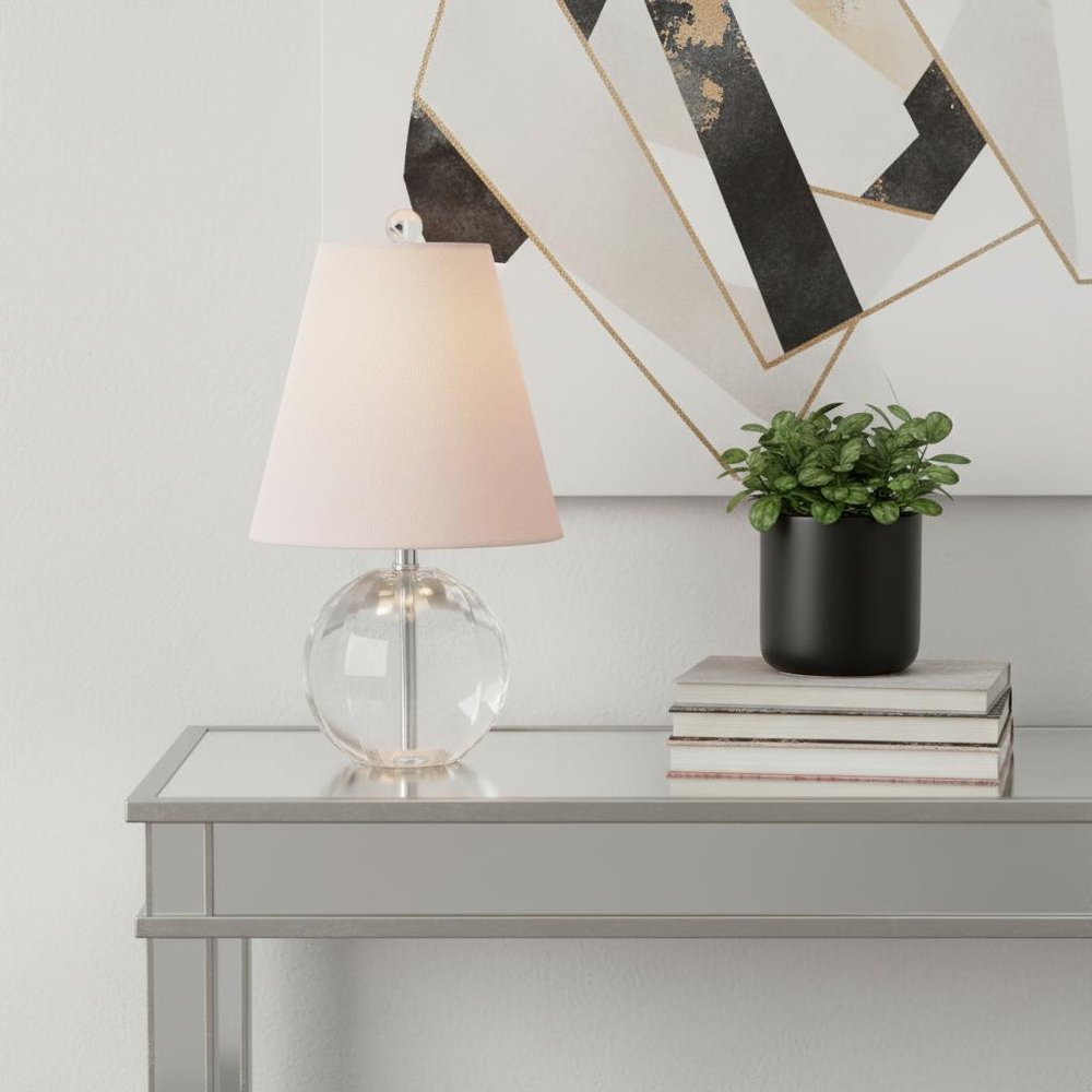 16" Clear Novelty Table Lamp LED With Globe Shade