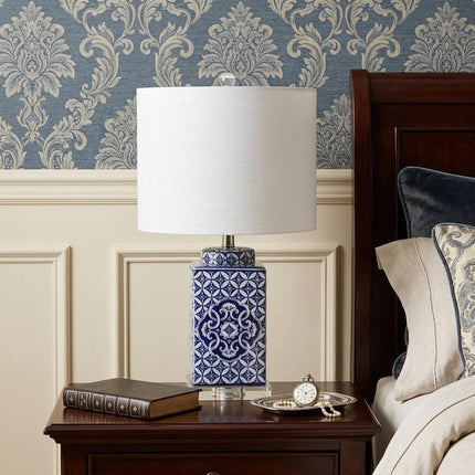 23" Clear Novelty Table Lamp With Drum Shade HomeRoots