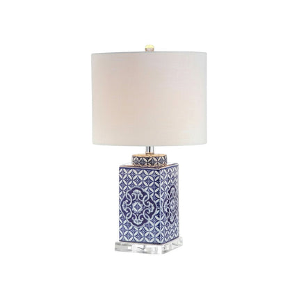 23" Clear Novelty Table Lamp With Drum Shade HomeRoots