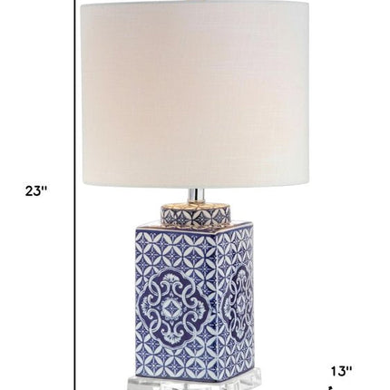 23" Clear Novelty Table Lamp With Drum Shade HomeRoots