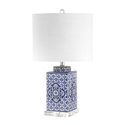 23" Clear Novelty Table Lamp With Drum Shade HomeRoots