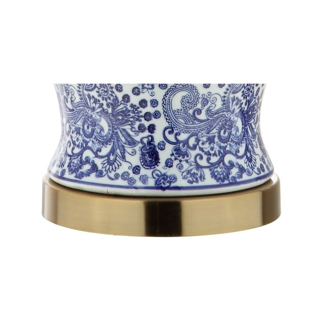 30" Gold Novelty Table Lamp With Drum Shade HomeRoots