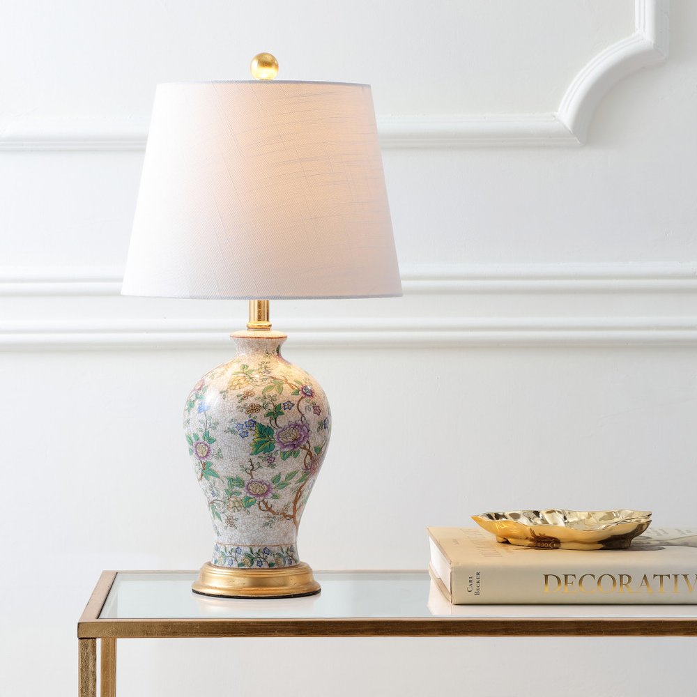 24" Gold Urn Table Lamp LED With Empire Shade