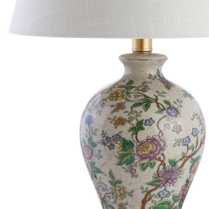 24" Gold And Off White Urn Table Lamp With Empire Shade HomeRoots