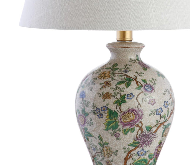 24" Gold And Off White Urn Table Lamp With Empire Shade HomeRoots