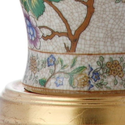24" Gold And Off White Urn Table Lamp With Empire Shade HomeRoots