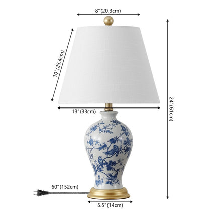 24" Gold Urn Table Lamp With Empire Shade HomeRoots