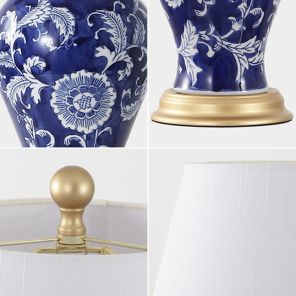 24" Gold Urn Table Lamp LED With Empire Shade