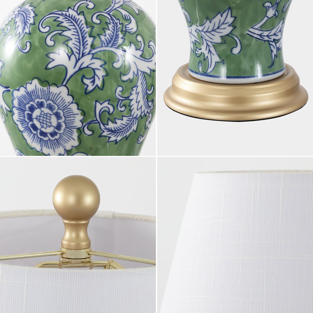 24" Gold Urn Table Lamp LED With Empire Shade