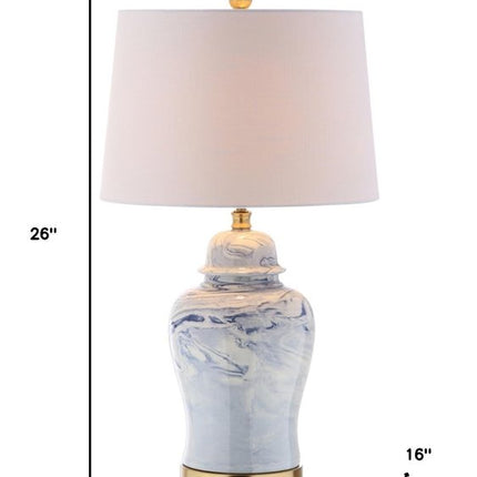 26" Gold Novelty Table Lamp With Drum Shade HomeRoots