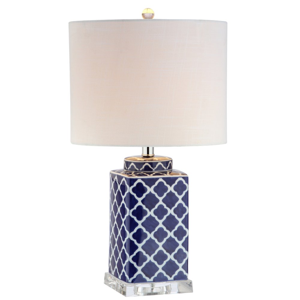 23" Clear Novelty Table Lamp LED With Drum Shade