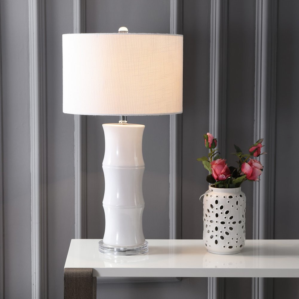 27" Clear Novelty Table Lamp LED With Drum Shade