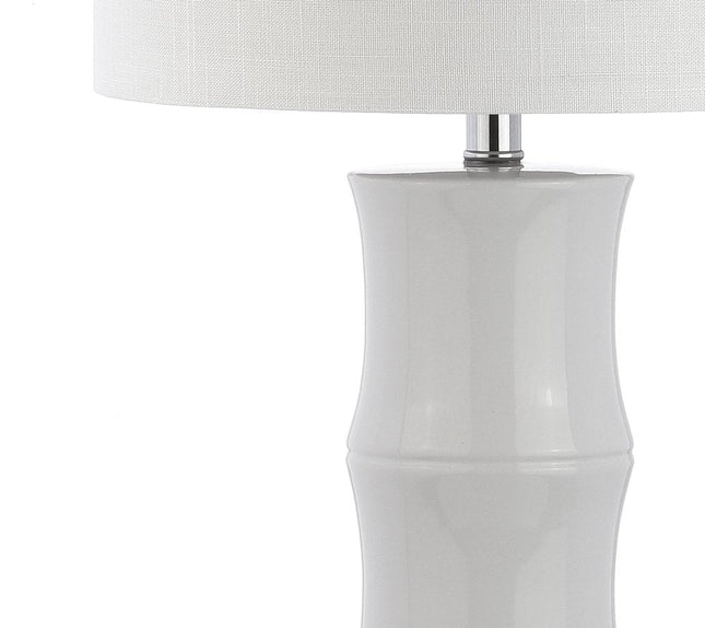 27" Clear Table Lamp With Drum Shade HomeRoots